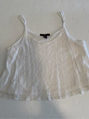 White Lace Spaghetti-Strap Cami Top